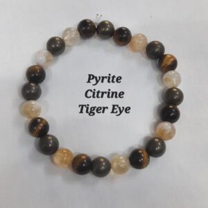 Pyrite, Citirine, Tiger Eye